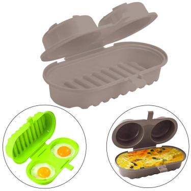 Imagem de Omeleteira Forma De Ovos Dupla Micro-Ondas Fácil Plasvale