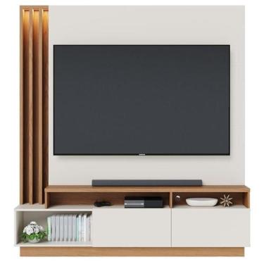 Imagem de Estante Home Theater Humaita Off White Matte Freijó - Colibri
