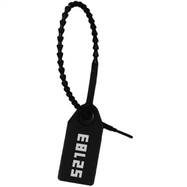 Imagem de Etiqueta descartável com 100 selos de plástico numerados impressos com números aleatórios para bolsa de vestuário, serviço, boutique, logística, mercadoria