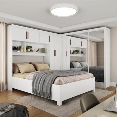 Imagem de Guarda-roupa Casal Modulado 5 Portas com Cama Santiago 3 Portas Premiu