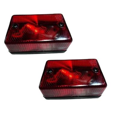 Imagem de 2 Lanterna Lateral Universal Retangular Caminhão Facchini Baús