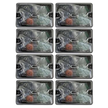 Imagem de 8 Lanterna Lateral Caminhão Carreta Bau Tijolinho Gf0.115