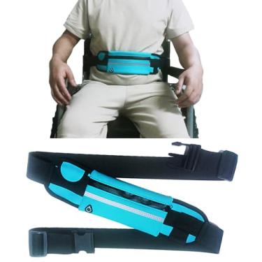 Imagem de 1 peça de cinto de segurança ajustável para cadeira de rodas com bolso com zíper para aumentar a prevenção de quedas para idosos e adultos cinto de segurança para cadeira de apoio à cintura evita