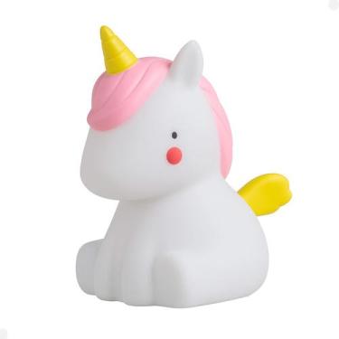 Imagem de Luminária Abajur Unicórnio Branco Luz Noturna Suave Infantil - Art Hou