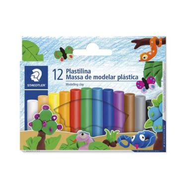 Imagem de Massa de Modelar Staedtler Soft Plástica 12 Cores Vibrantes 200g, Unic