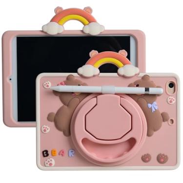 Imagem de Capa de desenho animado para iPad Pro 11/10 polegadas/iPad Air 4, MONEHOYSY com suporte de silicone macio fofo [à prova de quedas, à prova de choque, antiderrapante] Capa traseira com suporte para