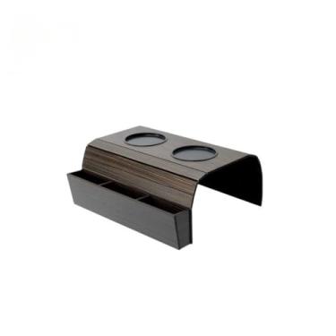 Imagem de Esteira porta controle com porta copo em mdf apoio de braço de sofá(Tabaco)