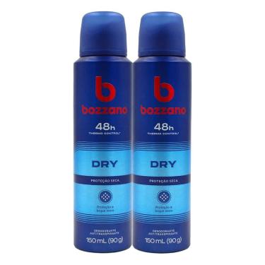 Imagem de Kit 2 Desodorante Bozzano Aerosol Dry Proteção Seca Antitranspirante 48h 150ml