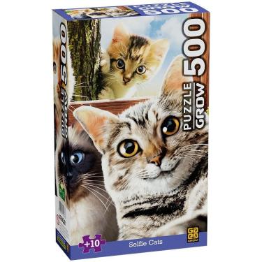Imagem de Puzzle Selfie Cats 500 Peças - Grow