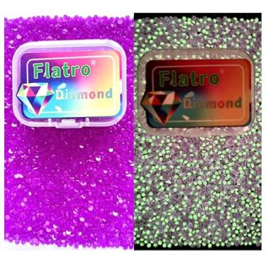 Imagem de Contas de arte de diamante luminosas para acessórios de pontos de diamante, base plana, brocas de pintura de diamantes redondos para artesanato, luz forte fará as contas brilharem para pedras de