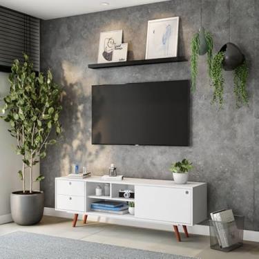 Imagem de Rack com Painel para TV até 42 Polegadas Jonas Branco 135 cm