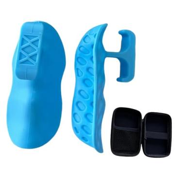 Imagem de oshhni 2 peças de manoplas antiderrapantes para treino para homens e mulheres, almofadas de barra, manoplas para levantamento de peso, treinamento de, Azul
