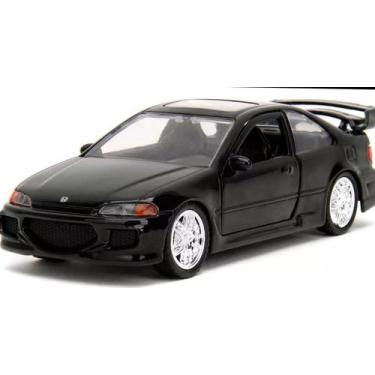 Imagem de Miniatura Carro Honda Civic Coupe (1993) - Velozes e Furiosos - Preto 