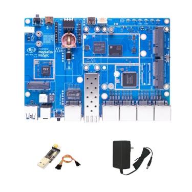 Imagem de Placa de desenvolvimento/roteador Banana Pi BPI-R4 Lite Wi-Fi 7, Quad-Core MT7987A SOC, 2,5 G SFP e RJ45 WAN, OpenWrt, 8 GB eMMC, 4 portas GbE, suporte 4G/5G, módulo POE, Gateway NAS Smart Home (2 GB