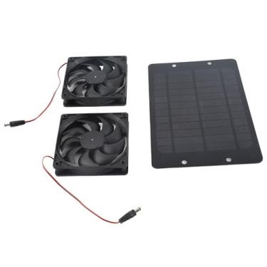 Imagem de Generic Ventilador Duplo Alimentado por Energia Solar, 12V de Instalação Fácil Kit de Ventilador de Painel Solar de Economia de Energia 20W para Casa para RV