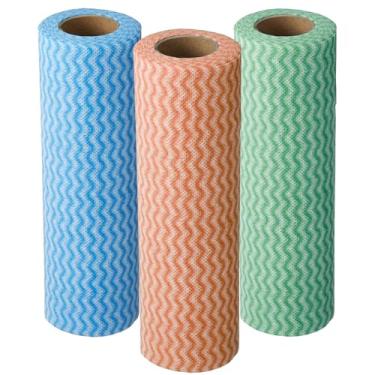 Imagem de Kit com 3 Rolos de Pano de Limpeza Multiuso Max Clean 28x50cm Perfex