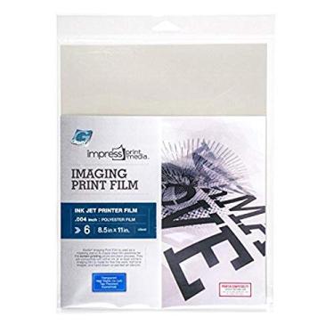 Imagem de Grafix Impress Print Media – 21,5 x 27,9 cm, pacote com 6 – Estêncil de mascaramento transparente para impressão para criar filmes positivos para impressão em tela de emulsão, apenas impressoras a jato de tinta