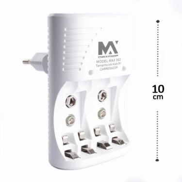 Imagem de Carregador de Pilha e Bateria Aa/aaa e 9V Bivolt - Tudo em Caixa
