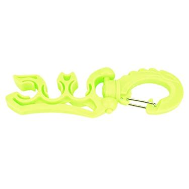 Imagem de Domary Mantenha o Gancho de Fivela do Suporte da Mangueira de Mergulho, 360 ° Rotatable, para Equipamentos de Mergulho Subaquático (Amarelo fluorescente)