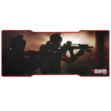 Imagem de Mousepad Gamer Swat Grande 80 x 35cm Base Emborrachada Borda Costurada