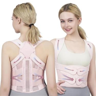 Imagem de Corretor de postura Sloworld Upgraded Back Brace Pink Small