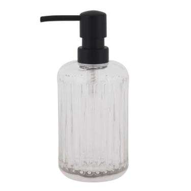Imagem de Oikos - Porta Sabonete Líquido de Vidro com Tampa Listras Canelado Resistente