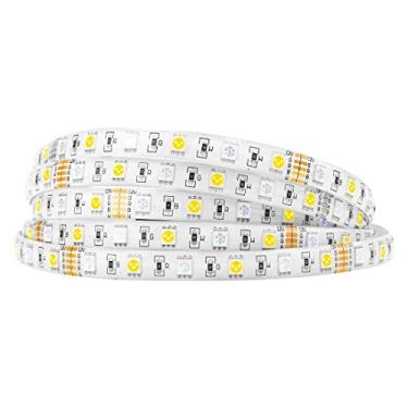Imagem de BTF-LIGHTING 5050 RGBW RGB + branco quente (2700K-3000K) 150RGB + 150 luz de fita LED branca 5 m 5 m 60 LED/m multicolorida IP65 10 mm largura FPCB DC12V para decoração de quarto (sem adaptador ou