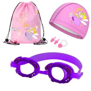 Imagem de Kit Hero Band Óculos Natação com Bolsa Touca Estojo T1, Princesa 4