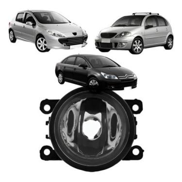 Imagem de Compatível com 307 07/12, C3 e C4 06/12 farol auxiliar direito ou esquerdo automotivo, reposição com encaixe confiável, acabamento resistente, iluminação adicional e manutenção segura e durável