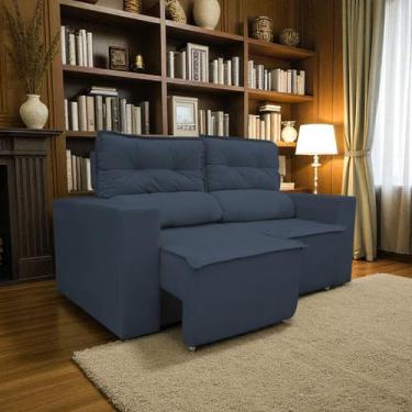 Imagem de Sofá Retrátil e Reclinável 2 Lugares Cedro Suede 180cm - Horizonte Móv