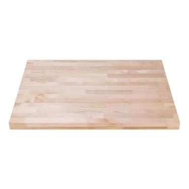 Imagem de DuraSteel Bancada de bloco de açougueiro 61 x 76 cm - Bancada de madeira maciça de bordo para cozinha, restaurante, armário, mesa, tábua de madeira, ilha de corte grande longa, massa de mesa de
