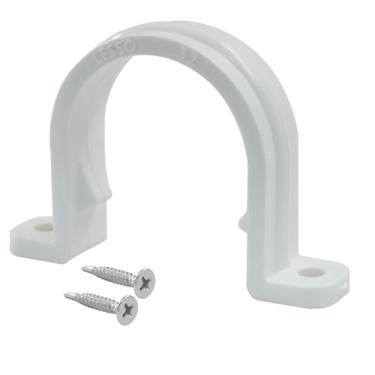 Imagem de PHITUODA 30 conjuntos de grampos de tubulação de conduíte SCH de 1 polegada (32 mm), clipes de tubo de PVC não metálicos, clipes de plástico de dois furos para instalação elétrica/empreiteiros