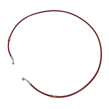 Imagem de Partuto Linha de mangueira de óleo de embreagem de freio de motocicleta de 150 cm com fio de aço inoxidável trançado PU linha de freio hidráulico de motocicleta para motocicletas Dirt Bikes vermelho