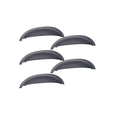 Imagem de Puxador Concha Puxador Armario Gaveta Colonial Moveis Retro (5, Preto Fosco)