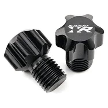 Imagem de Acessórios de modificação Espelhos de motocicleta Parafusos de plugue de furo Tampa de orifício de espelho compatível com S1000R S1000XR (preto-03)