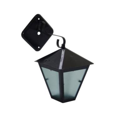 Imagem de Luminária de Parede Colonial Alumínio Fundido Preta 19x6cm - Ouro Mina