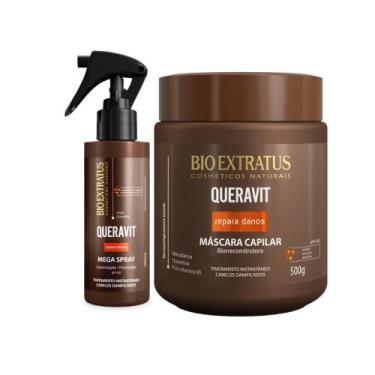 Imagem de Kit Queravit finalização capilar 1 Máscara 500ml 1 MegaSpray 100ml - B