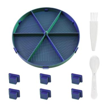 Imagem de Sclmgo Bandeja de Pintura com Diamantes, Colher E Pincel, Materiais para Artesanato, Classificador de Strass para Criação de Arte, Azul E Verde, Tamanho real