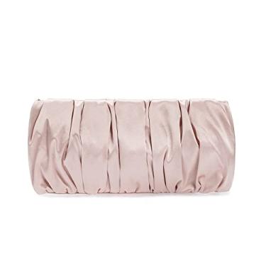 Imagem de IXEBELLA Bolsas de noite elegantes plissadas de cetim bolsas formais elegantes para casamento/formatura/festa para mulheres, Blush rosa, Small