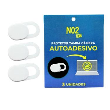 Imagem de Kit 3 Webcam Cover NO2SPY Branco Protetor de Câmera para Notebook, Tab