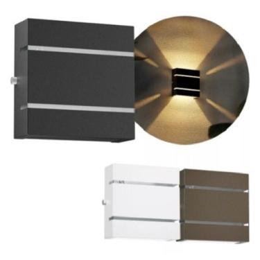 Imagem de Kit 15 Arandelas Alumínio 2 Focos 2 Frisos Muro Parede Mf103 - Mega Fo