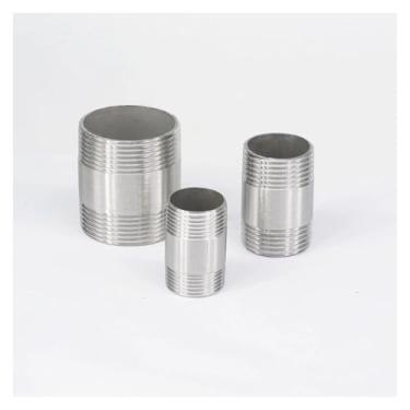Imagem de 1 peça Equal 2.5 cm 1-1/10.2 cm 1-1/5.1 cm 5.1 cm 2-1/5.1 cm 7.6 cm 10.2 cm BSPT macho barril bocal 304 inoxidável redondo encaixe de tubulação (1-1/5.1 cm)