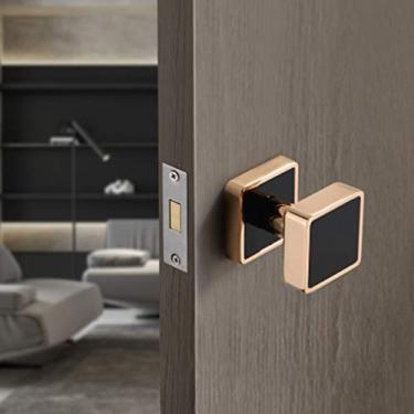 Imagem de Puxadores de porta redondos ou quadrados de liga de zinco fechadura de passagem de entrada para acessórios de ferragens de porta de casa (tamanho: estilo 3) ()