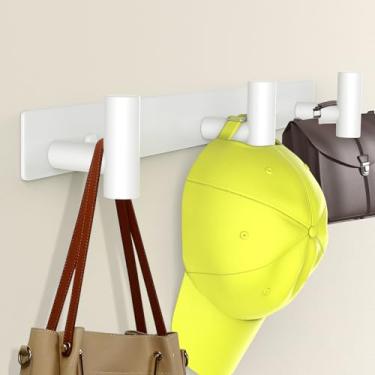 Imagem de VINHOLD Cabide montado na parede - 3 ganchos, ganchos de parede de aço inoxidável resistente para bolsa de casaco, cabide de chapéu, cabide, cabide, cabide, cabide, toalha, banheiro, entrada, cozinha