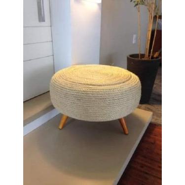 Imagem de Puff corda de sisal - Tapeçaria Ferreira