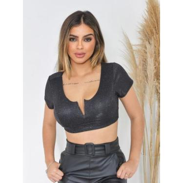 Imagem de Cropedd regiane - SEGREDO DA MODA , Preto