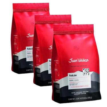 Imagem de Café Colombiano Juan Valdez Volcán Kit 3 Pacotes De 250G