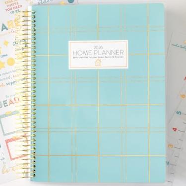 Imagem de Home Planner 2026 | Calendário semanal de 12 meses (início de domingo) | Revisão mensal e listas de verificação sazonais | Planilhas de orçamento e economia | Plano diário de leitura da Bíblia |