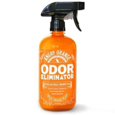 Imagem de Eliminador de odores de animais de estimação Angry Orange – Neutralizador de odores com aroma cítrico para cheiro forte de urina de cachorro ou gato em carpetes, móveis e pisos internos e externos – 709 ml – Artigos para filhotes