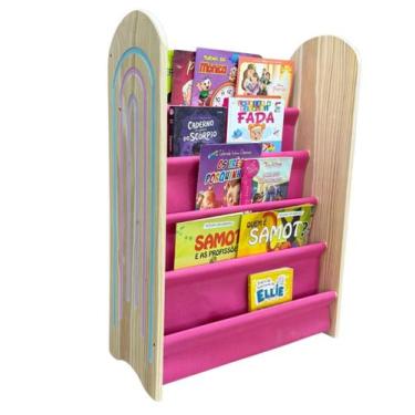 Imagem de Estante Livro Infantil Montessori Arco Íris G - Emi Móveis, Arco Íris/